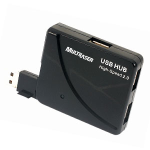 USB HUB 4Portas c/cabo ext Multilaser HU21300